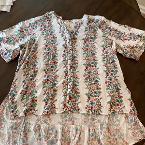 Xl Floral Matilda Jane ruffle top